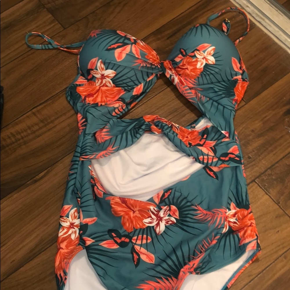 Plus Floral One Piece Swimsuit